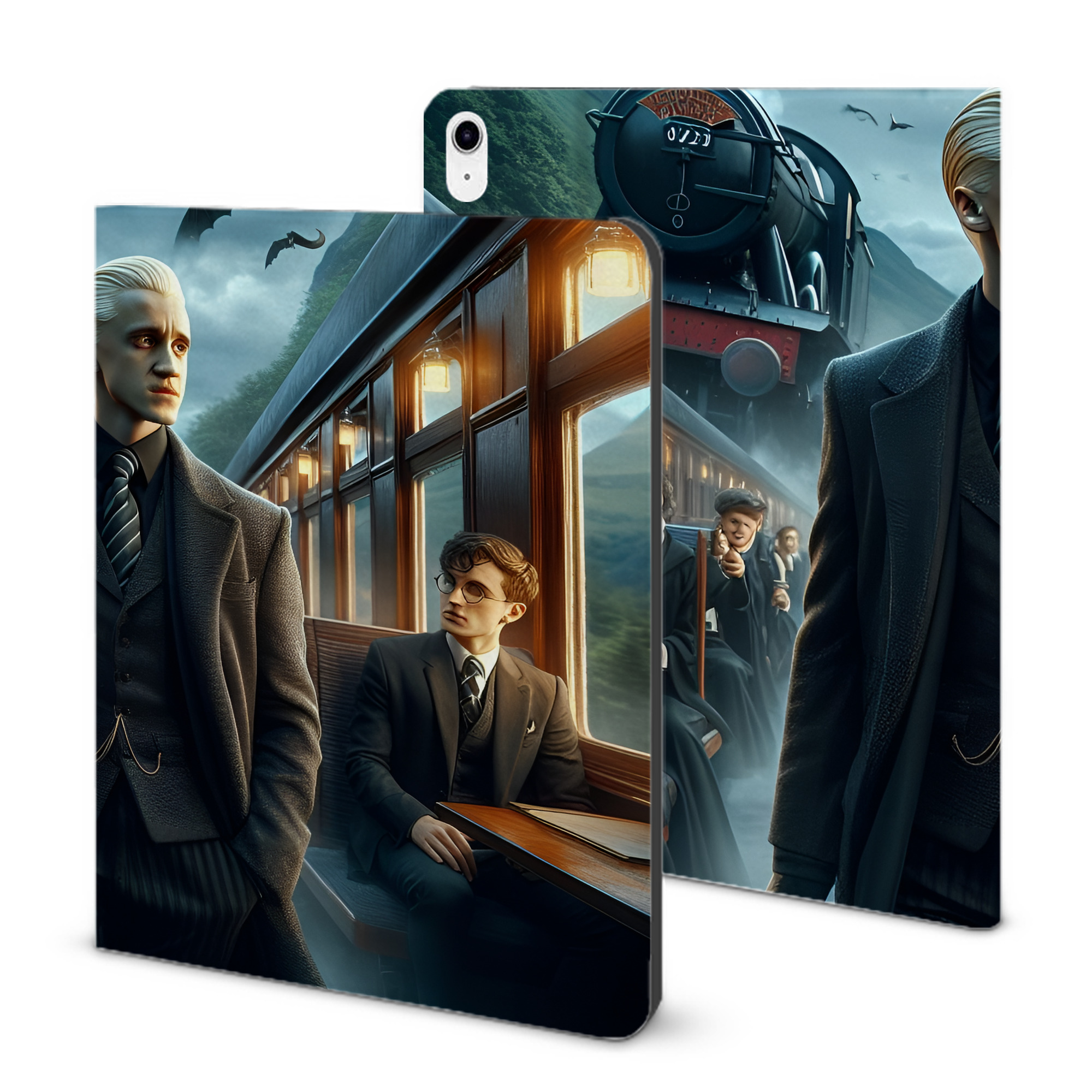 （画像用） Harry Potter ハリー・ポッターシリーズ IPad ケース ブック型 PUレザー TPU 耐衝撃 軽量 薄型 ペン収納なし 全面保護 IPad 各モデル対応